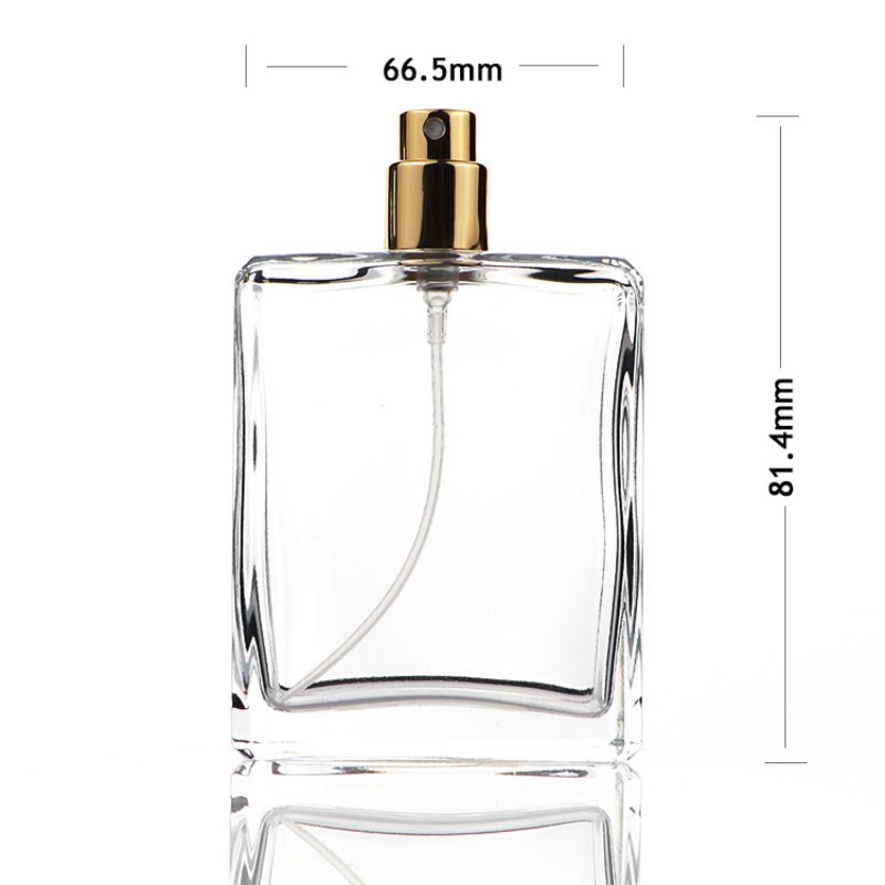 Empty 30ml 50ml 100ml Clear glass perfume bottle with pump sprayer  (1)