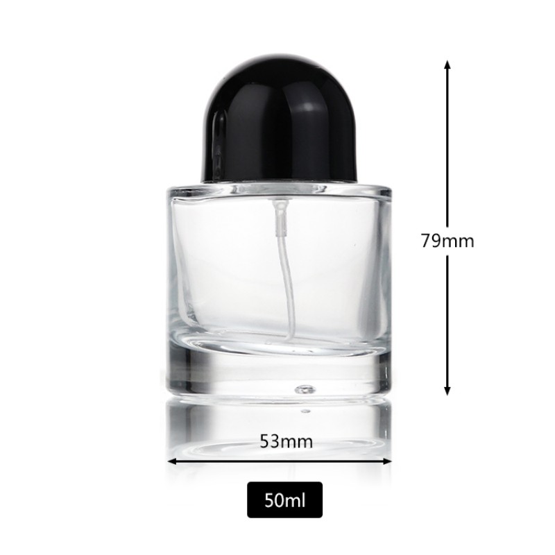 Empty 50 ml 100 ml Round Glass Perfume Bottle With Pump Sprayer (1)