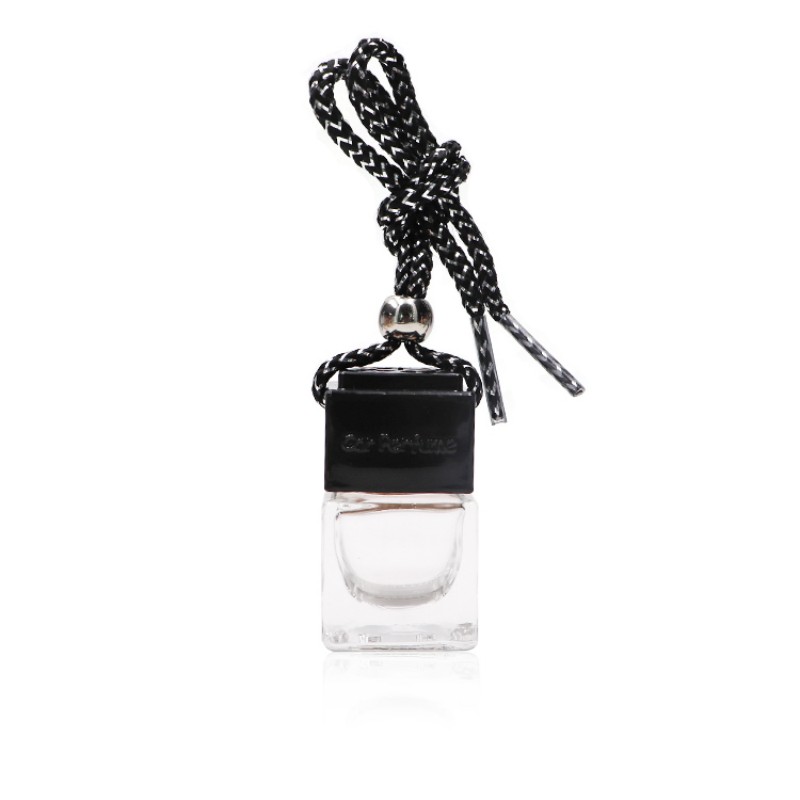 Wholesale 8ml Glass car perfume bottles pendent with metal caps  (2)