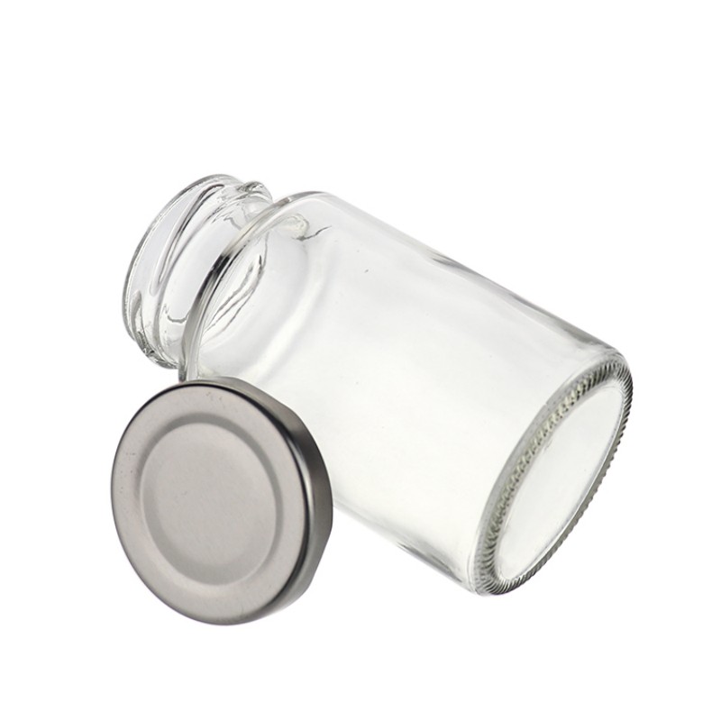 Wholesale Round Glass Honey Jar With Screw Metal Lids (1)