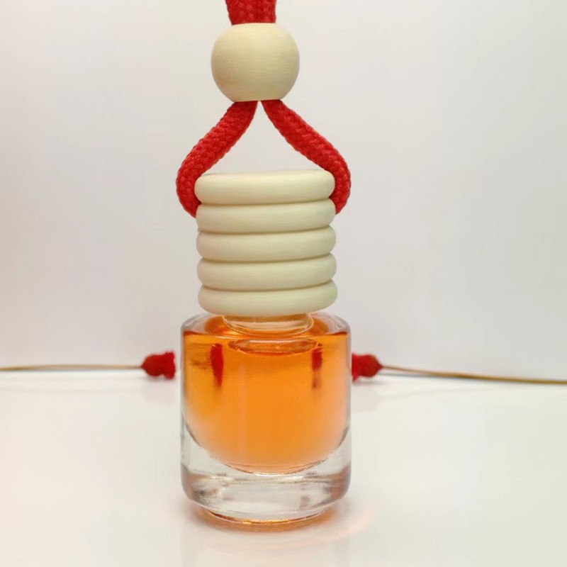cylinder shape 5ml car perfume freshener glass bottle with colored string (4)