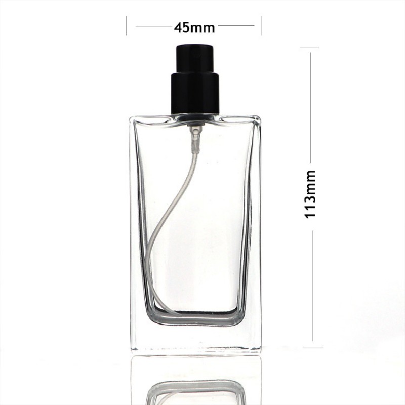 empty 50ml 95ml refillable glass perfume bottles with spray atomizer (1)